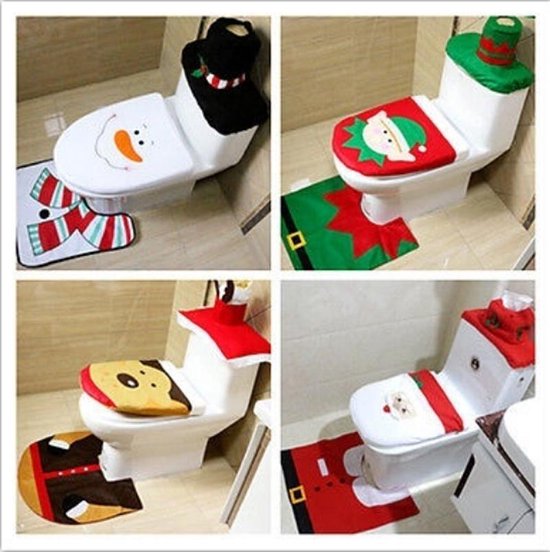 ensemble de toilette bonhomme de neige |Housse de siège de toilette Noël|  Topper set... | bol.com