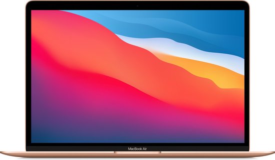 Apple - 13.3 MacBook Air (2020) - Apple M1-chip - 8 GB RAM - 256 GB opslag - Goud - AZERTY