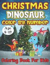Christmas dinosaur Color By Number Coloring Book For Kids Age 8-12