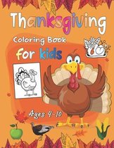 Thanksgiving Coloring Book For Kids Ages 4-10