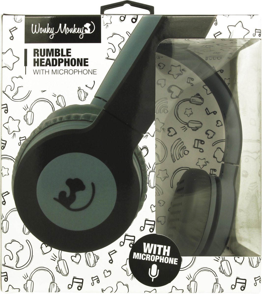 Wonky Monkey Koptelefoon Headphone Rumble