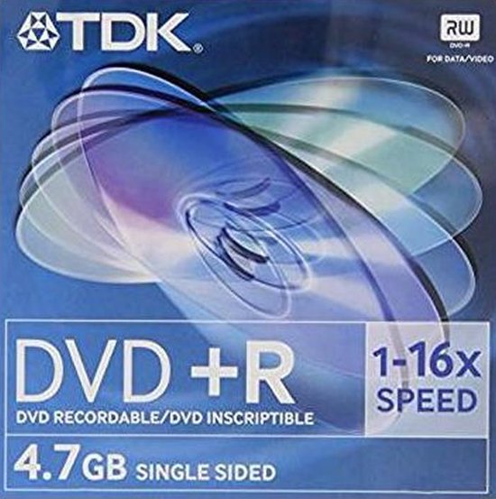 TDK DVD+R 4.7GB 16x Speed, Jewel Case