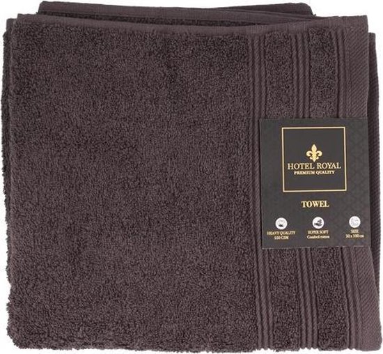 Hotel Handdoek - Badhanddoek Antraciet 50x100 cm - Superzacht Gekamd katoen / 550 GSM Zware kwaliteit Badhanddoek - Hotel handdoek - badlaken - badhandoek - Super soft - Towels - serviette de bain -
