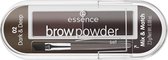 Essence_brow Powder Set Zestaw Do Stylizacji Brwi Z P?dzelkiem 02 Dark & Deep 2,3g