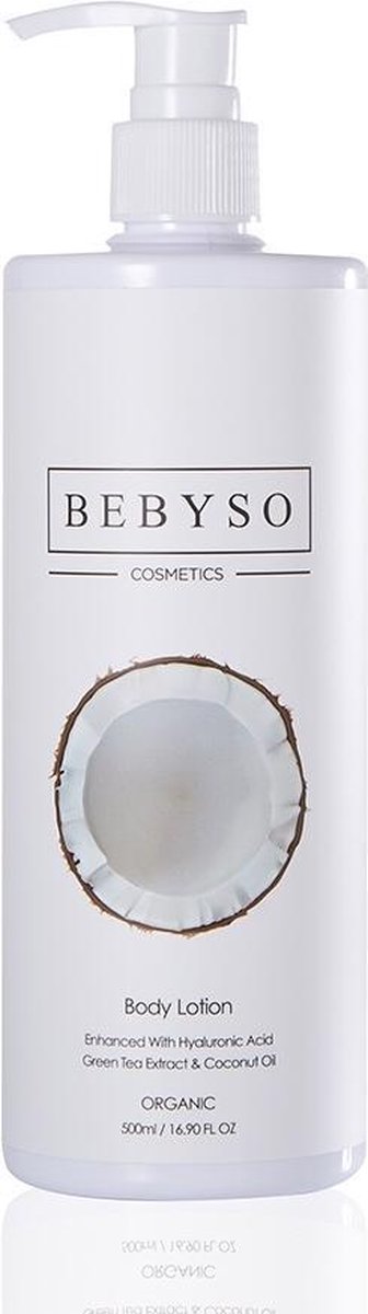 BEBYSO Organic Body Lotion - Kokos 500ml. 100% Vegan & natuurlijke ingrediënten. Dierproefvrij.