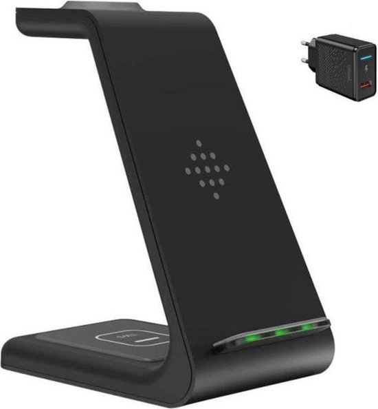 DrPhone QW4 - 3 In 1 Draadloze Oplader Dock - Geschikt voor Galaxy Watch 4  / 5 /3 /... | bol.com