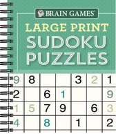 Brain Games Large Print- Brain Games - Large Print Sudoku Puzzles (Green)