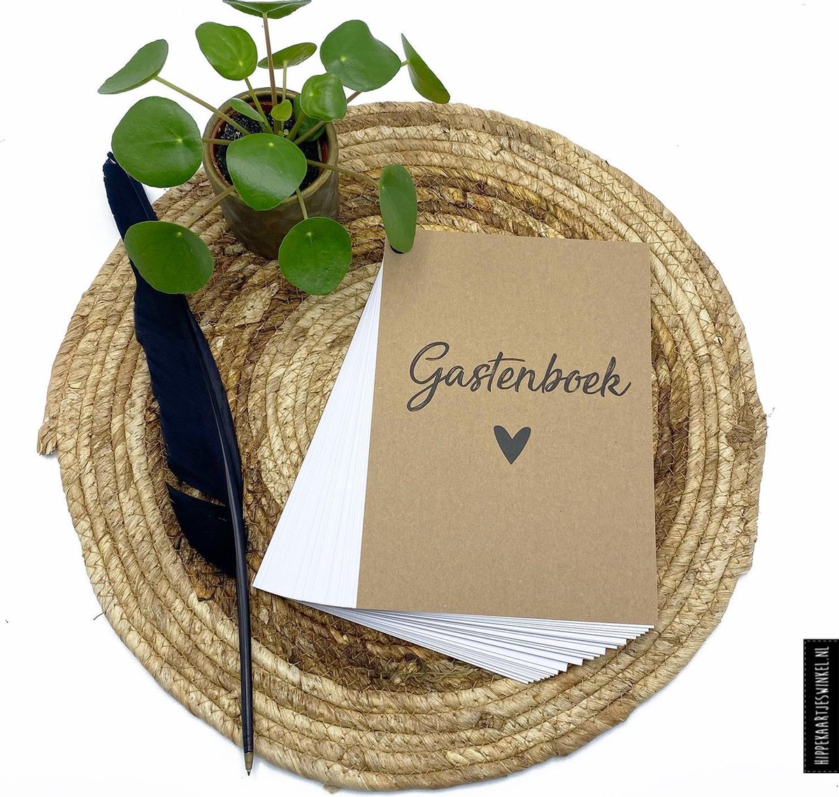 Gastenboek invulkaarten 50 stuks - Bruiloft - Huwelijk - Receptieboek - Invulboek kraft