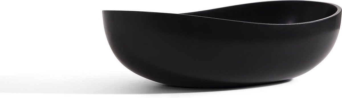 Mawialux opzet waskom - Solid surface - 65x40 cm - Mat zwart - Finn