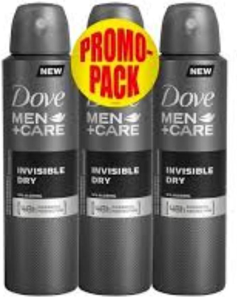 Dove Deospray Men + Care Invisivle Dry - Voordeelverpakking 3 x 150 ML