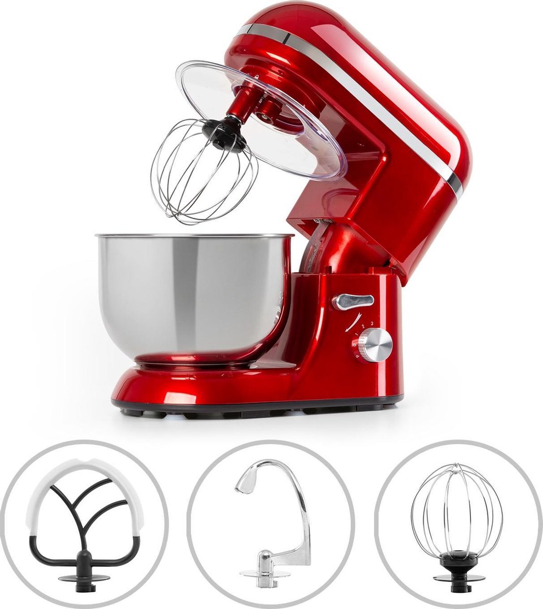 Bella Elegance - Keukenmachine - 1300W - 6 standen - Rood