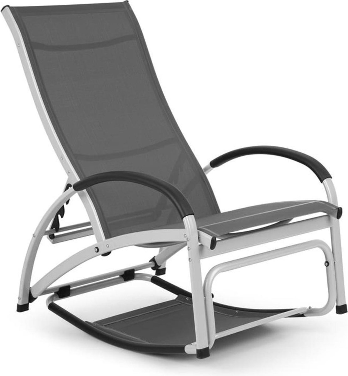 Beverly Wood ligstoel schommelstoel aluminium grijs