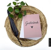 Gastenboek invulkaarten 25 stuks - Bruiloft - Huwelijk - Receptieboek - Invulboek oudroze
