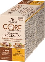 Wellness Core Signature Selects Shredded Multi-Pack - Katten natvoer -  8 x 79 g