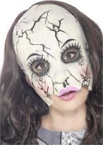 Smiffys - Damaged Doll Masker - Wit