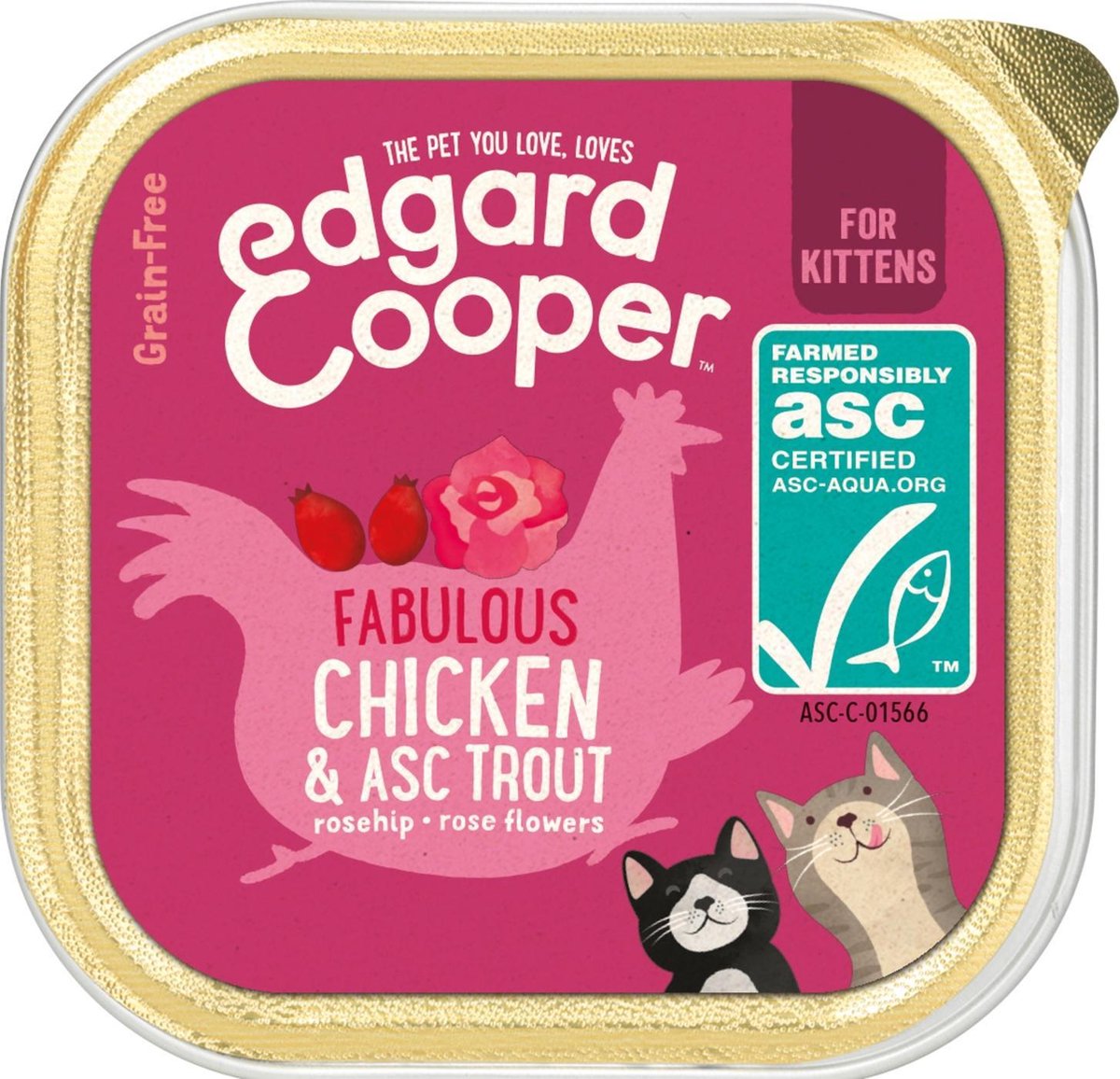 Edgard & Cooper Kip & ASC-Forel Kuipje – Voor kittens – Kattenvoer – 85g Edgard & Cooper Kip & ASC-Forel Kuipje – Voor kittens – Kattenvoer – 85g