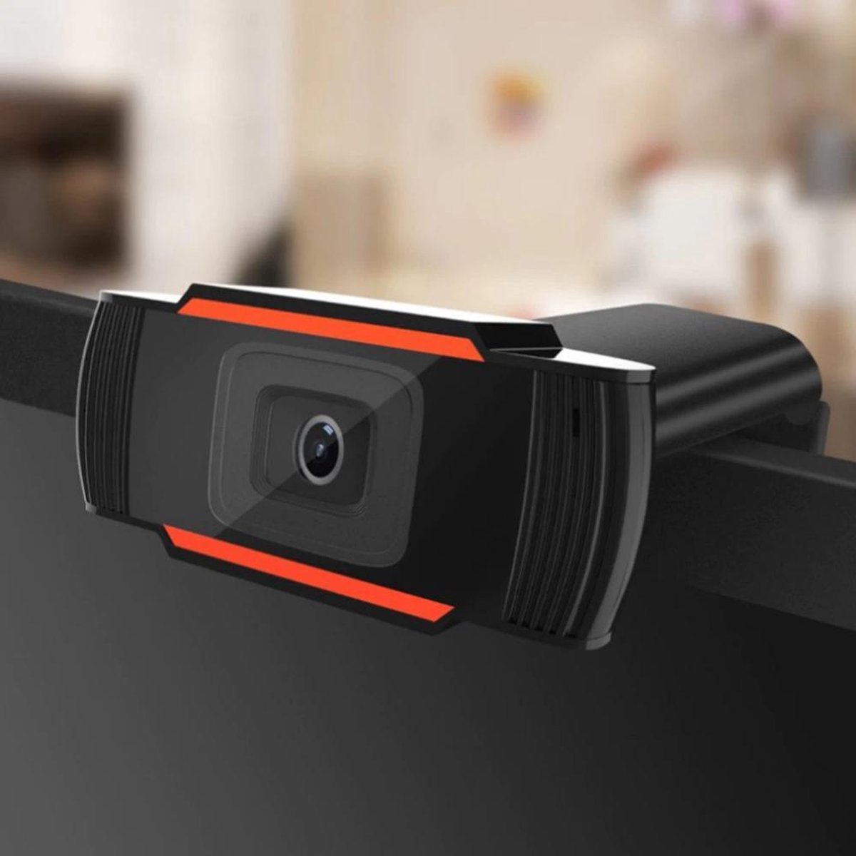 Full HD Webcam - 1080p - Ingebouwde Microfoon - USB - Voor PC en Laptop - Webcams - Zwart - Full HD Resolutie