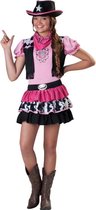 Amscan Verkleedpak Giddy Up Roze/zwart Mt 8-10 Jaar