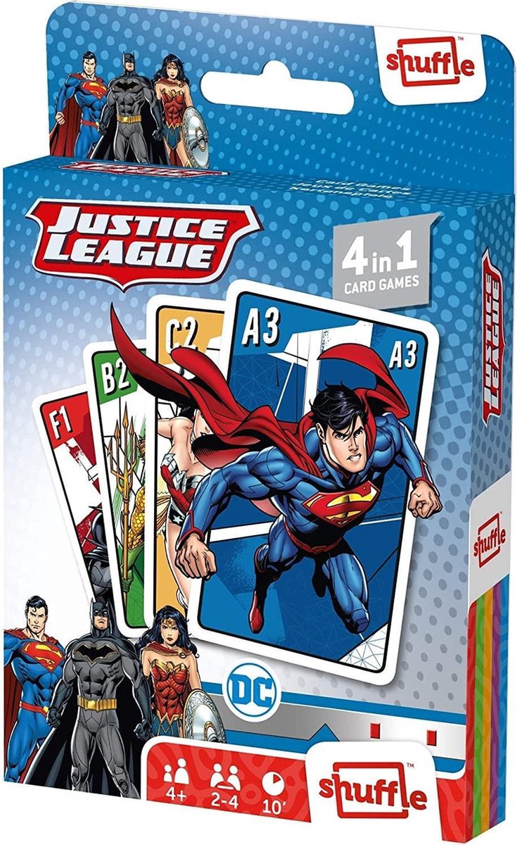 Dc Comics Kaartspel 4-in-1 Justice League Karton 32-delig