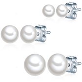 Valero Pearls Dames sieraden set 925 zilveren zoet water parel One Size Wit 32018596