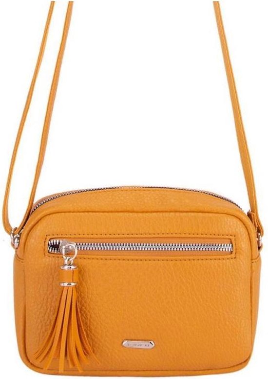 FashionPuzzle Kleine crossbodytas met drievoudige rits, Zwart, Eén maat, 4331335554