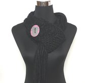 Sjaal dames - Zwart handgemaakt