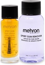 Mehron - Spirit Gum + Spirit Gum Remover - Plakken van valse snorren baarden neuzen en kale koppen