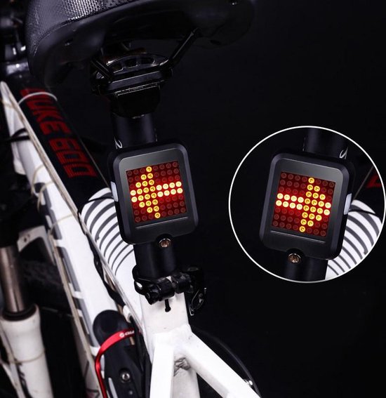 64 LED Laser vélo arrière feu arrière vélo clignotants recharge sans fil à