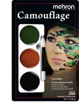 Mehron - Tri-color Schmink Palet - Camouflage