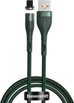 Baseus Zinc Magnetische 2.4A Fast Charge iPhone Kabel 1M Groen