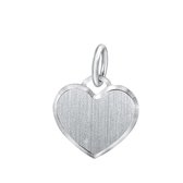 Lucardi Dames Zilveren hanger graveerplaat hart - Hanger - 925 Zilver - Zilverkleurig