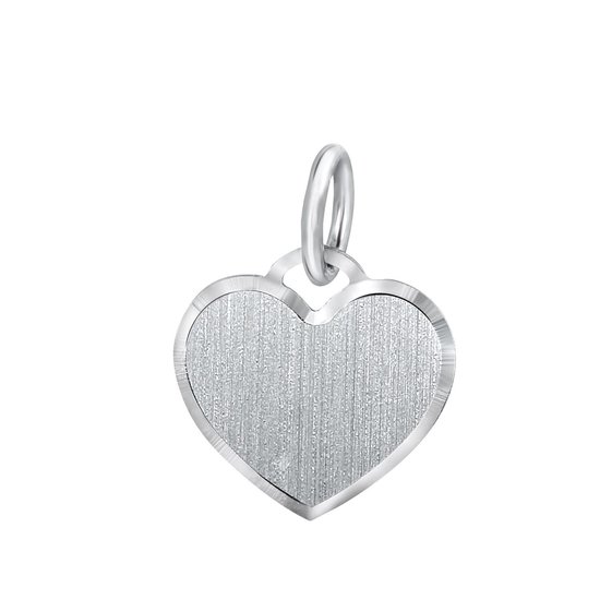 Pendentif en argent plaque de gravure coeur
