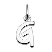 Lucardi Dames Zilveren letterhanger G - Hanger - 925 Zilver - Zilverkleurig