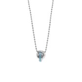 Stalen kinderketting aqua bohemica kristal