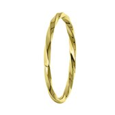 Lucardi Dames Ring goldplated twist - Ring - Cadeau - Echt Zilver - Goudkleurig