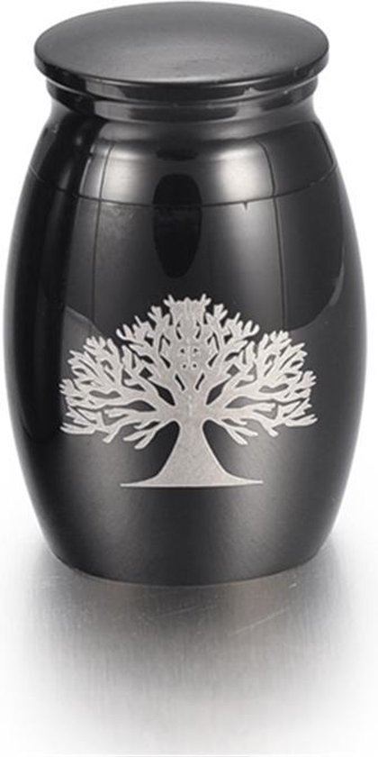 Mini urne Zwart avec symbole Lifetree