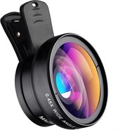 DrPhone APEX 2 in 1 Groothoek & Macro lens loep - Wide Angle & Macro - HD Lens - Maak Professionele Foto's met Smartphone en Tablet