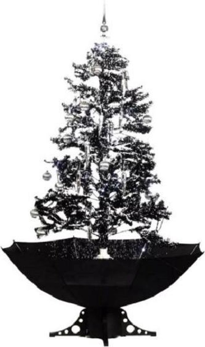 Sneeuwende Kerstboom Zwart 170cm