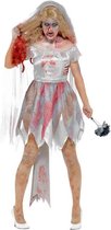 Smiffy's - Zombie Kostuum - Scheiden Doet Lijden Bruid - Vrouw - Grijs - Large - Halloween - Verkleedkleding
