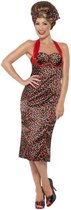 Jaren 50 Rockabilly jurk met kersenprint-Maat:Small