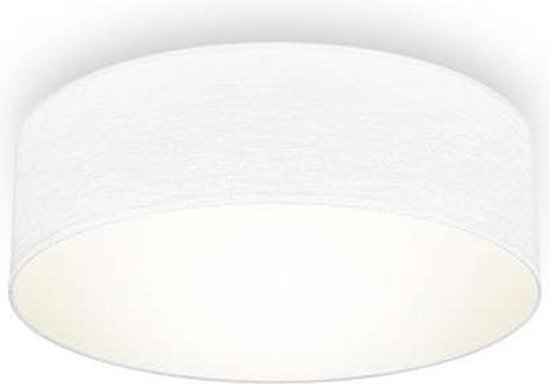 B.K.Licht Design plafondlamp - E27 - IP20 - metaal / stof - Ø 300 mm - lampenkap wit