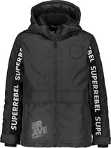 Super Rebel Jongens Wintersport jas - Black - Maat 10/140