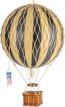Authentic Models - Luchtballon 'Travels Light' - zwart - diameter luchtballon 18cm