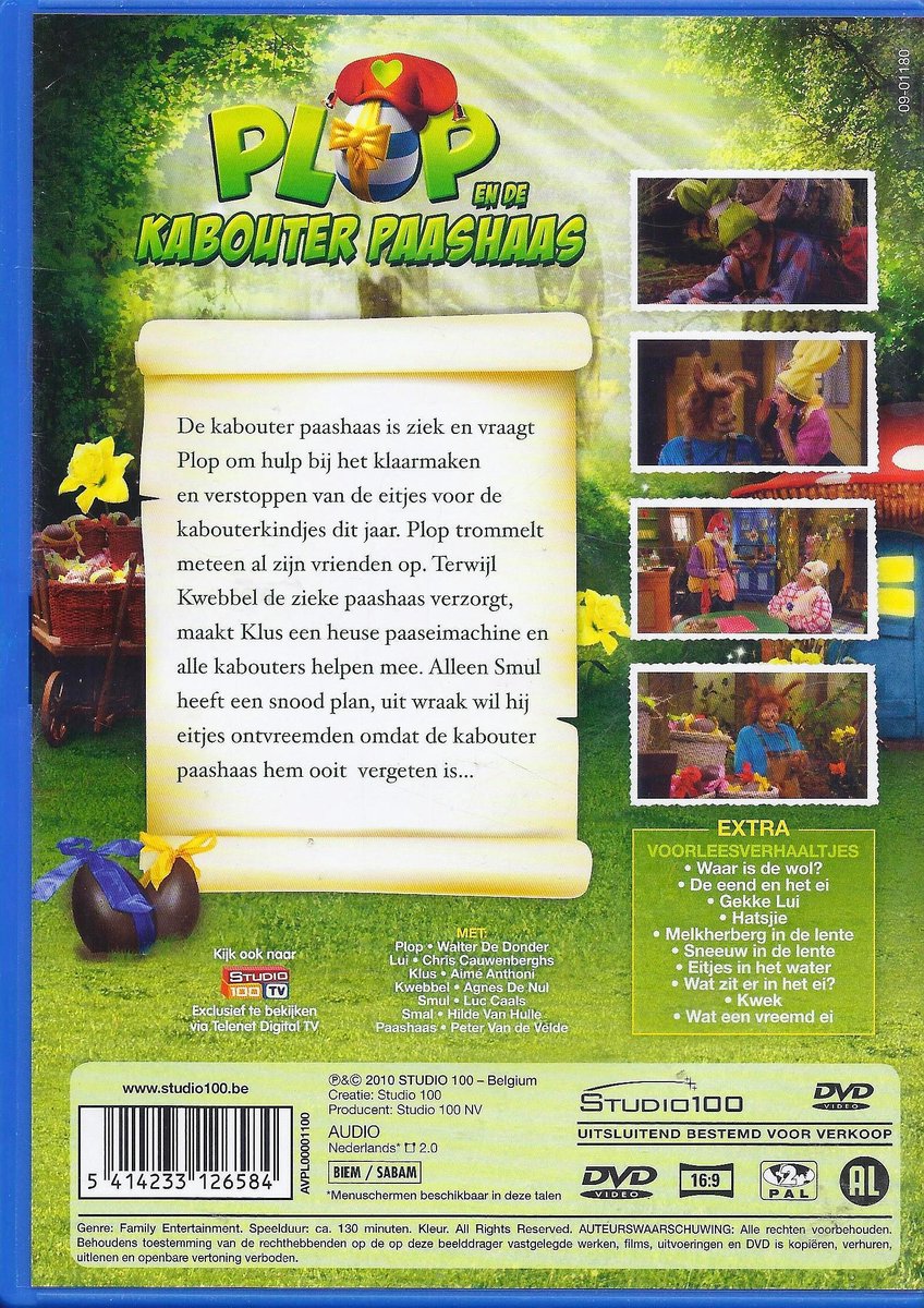 Kabouter Plop En De Kabouter Paashaas (Dvd), Chris Cauwenberghs Dvd's Kabouter Plop En De Kabouter Paashaas (Dvd), Chris Cauwenberghs Dvd's