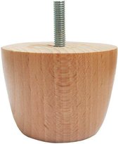 Ronde houten meubelpoot 5,5 cm (M8)