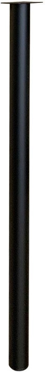 FLE - Stalen meubelpoot zwart rond ø 3,2 cm en hoogte 70 cm
