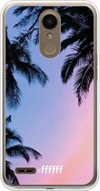 LG K10 (2018) Hoesje Transparant TPU Case - Sunset Palms #ffffff