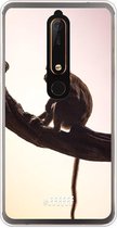 Nokia 6 (2018) Hoesje Transparant TPU Case - Macaque #ffffff