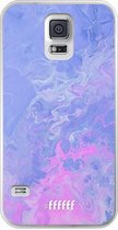Samsung Galaxy S5 Hoesje Transparant TPU Case - Purple and Pink Water #ffffff