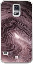Samsung Galaxy S5 Hoesje Transparant TPU Case - Purple Marble #ffffff
